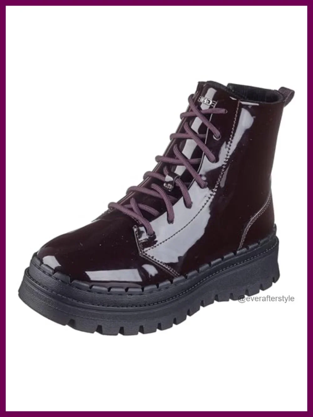 Chunky Platform Combat Boots Faux Fur Lining Memory Foam Lace Up Zip